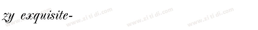 zy exquisite字体转换